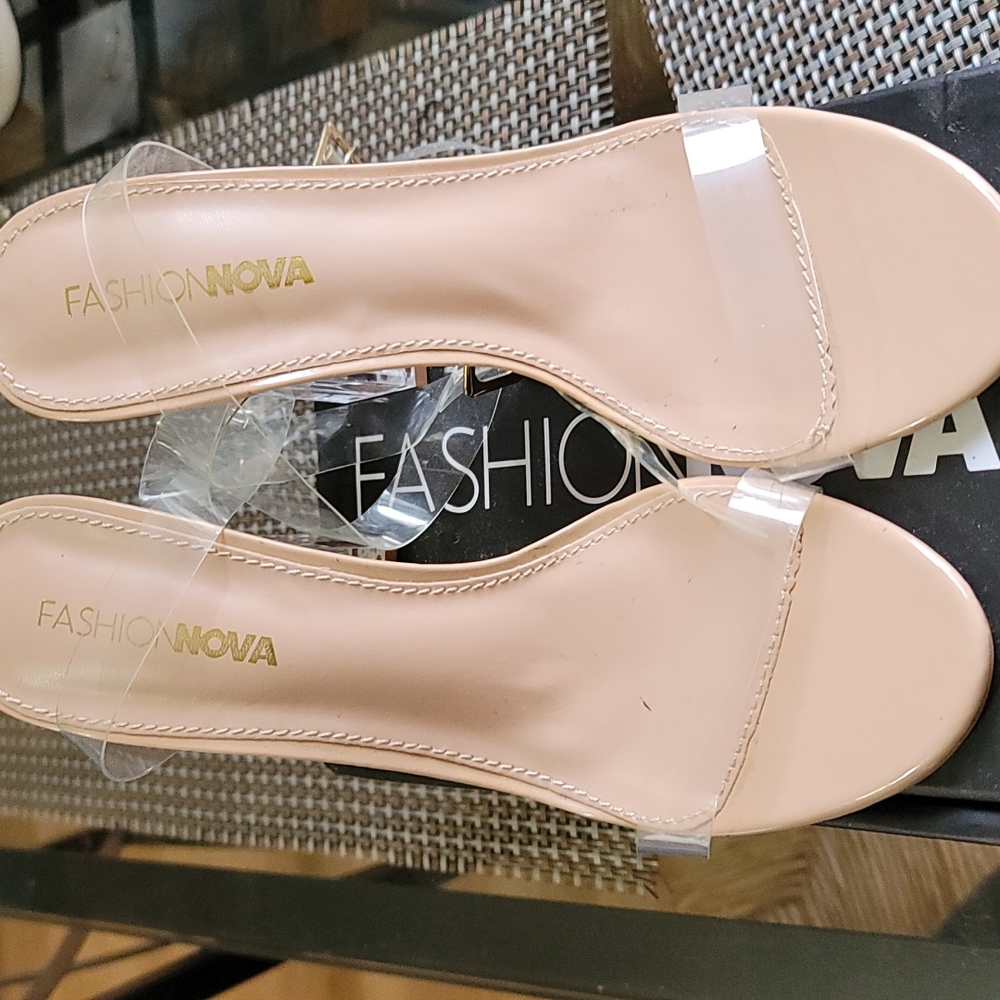 Fashion nova size 7.5 glass slipper
